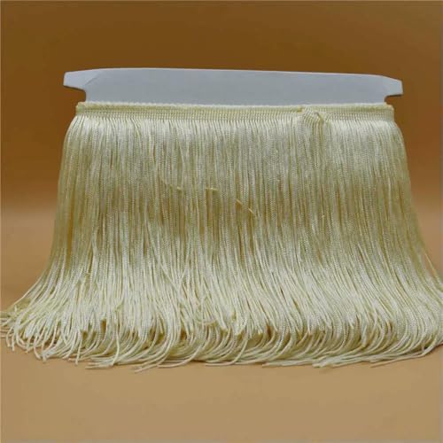 10 Meter Luxus Gold Farbe Spitze Fransenbesatz Quaste Fransen 15CM Breite Galon Frange Latein Kleid Bühne Kleidung Zubehör Band- -10 Meter von ZFISH