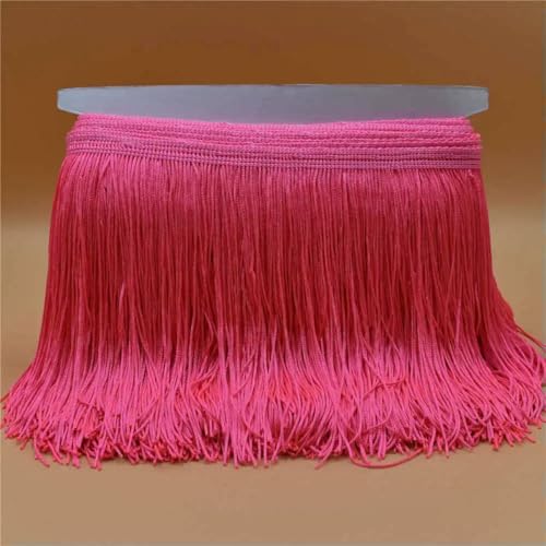 10 Meter Luxus Goldfarbene Spitzenfransenbesatz Quaste Fransen 15 cm Breite Galon Fransen Latein Kleid Bühnenkleidung Zubehör Band-Pfirsichbluse-10 Meter von ZFISH