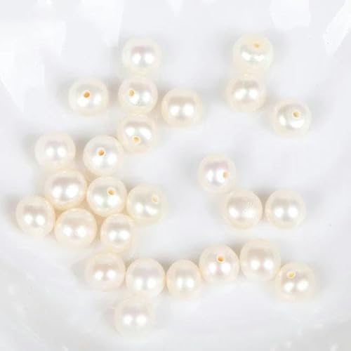 10 Paar natürliche Süßwasserperlen, halbgebohrtes Loch, lose Perlen zur Schmuckherstellung, DIY-Haarnadeln, Halsketten-Weiß-5–5,5 mm, 20 Stück 10 Paar natürliche Süßwasserperlen, halbgebohrtes Loch, lose Perlen zur Schmuckherstellung, DIY-Haarnadeln, Halsketten-Weiß-5–5,5 mm, 20 Stück von ZFISH