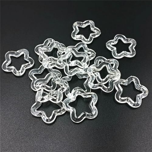 10 Stück/Beutel, 30 mm, Acryl, fünfeckiger Stern-Anhänger, DIY, handgefertigt, Schlüsselanhänger, lose Perlen mit Einzelloch, Schmuckzubehör, Weiß 10 Stück/Beutel, 30 mm, Acryl, fünfeckiger Stern-Anhänger, DIY, handgefertigt, Schlüsselanhänger, lose Perlen mit Einzelloch, Schmuckzubehör, Weiß von ZFISH