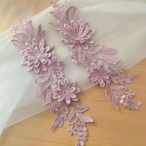 10 Stück/Los lösliche exquisite Spitzenblume DIY Hochzeitsschuhe Hochzeitskleid Dekorationsmaterialien-Rote Bohnen-10Stück 5 Paar von ZFISH