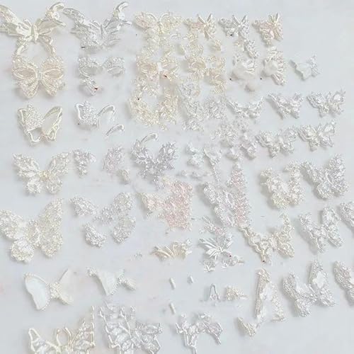 10 Stück/Menge Luxus Große Rosa Schmetterling Zirkon Kristalle Metall Nägel Schmuck Dekorationen Nail Art Zubehör Charms Teile Supplies-Mix von von ZFISH