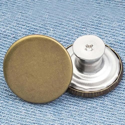 10 Stück Ersatz-Jeansknöpfe, 20 mm, 17 mm, sofort nähenfreie Metallknöpfe für Hosen mit Reparatur-Kombi-Gewinde, Nieten und Schraubendreher, 1–20 mm 10 Stück Ersatz-Jeansknöpfe, 20 mm, 17 mm, sofort nähenfreie Metallknöpfe für Hosen mit Reparatur-Kombi-Gewinde, Nieten und Schraubendreher, 1–20 mm von ZFISH