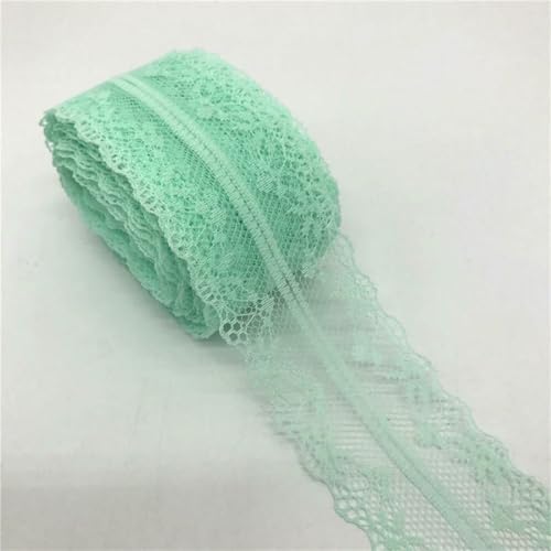 10 Yards/Los 40 mm bilaterale Handarbeit bestickte Spitze Stoffbesatz Spitzenband Dekoration DIY Nähen Handwerk-Cyan von ZFISH