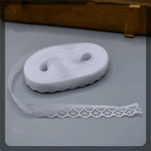 10 Yards/Lot Spitzenband, Breite 14,0 mm, Besatzstoff, DIY, bestickt, für Nähzubehör, Hochzeitskleid, afrikanischer Spitzenstoff, Weiß, 10 Yards von ZFISH