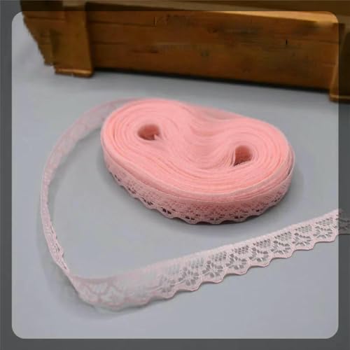 10 Yards/Lot Spitzenband, Breite 14,0 mm, Besatzstoff, DIY, bestickt für Nähzubehör, Hochzeitskleid, afrikanischer Spitzenstoff, Muschelrosa, 10 Yards von ZFISH