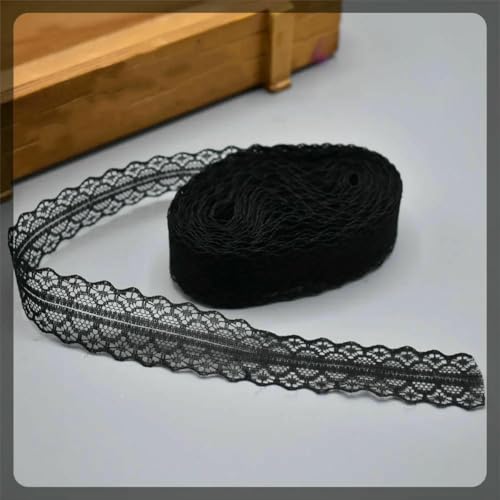 10 Yards/Lot Spitzenband, Breite 28 mm, schwarz-weißer Besatz, DIY, bestickte Netzkordel zum Nähen, Dekoration, afrikanischer Spitzenstoff, schwarz, 10 Yards 10 Yards/Lot Spitzenband, Breite 28 mm, schwarz-weißer Besatz, DIY, bestickte Netzkordel zum Nähen, Dekoration, afrikanischer Spitzenstoff, schwarz, 10 Yards von ZFISH