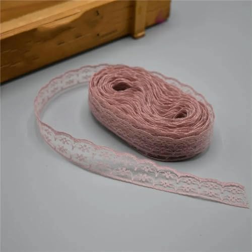 10 Yards 2017 Spitze Schönes Spitzenband Breite 22MM Besatzstoff Bestickte Nähdekoration Afrikanischer Spitzenstoff-Cameo-Braun-10 Yards von ZFISH