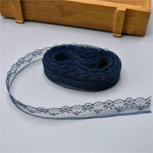 10 Yards Spitzenband, 20 mm breiter Besatzstoff, DIY, bestickte Hochzeitsnetzkordel zum Nähen, Dekoration, afrikanischer Spitzenstoff, Marineblau, 10 Yards 10 Yards Spitzenband, 20 mm breiter Besatzstoff, DIY, bestickte Hochzeitsnetzkordel zum Nähen, Dekoration, afrikanischer Spitzenstoff, Marineblau, 10 Yards von ZFISH