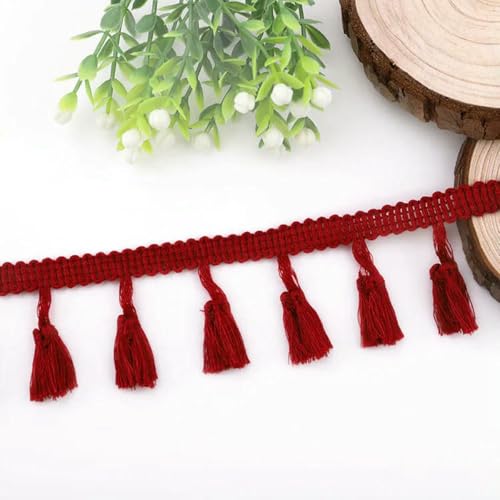 10 Yards Spitzenband Quaste Fransen Baumwolle Ethnisches Spitzenbesatzband Nähen Kleid Kleidungsstück Vorhang DIY Handarbeit Bastelzubehör-13 Weinrot-10 Yards 10 Yards Spitzenband Quaste Fransen Baumwolle Ethnisches Spitzenbesatzband Nähen Kleid Kleidungsstück Vorhang DIY Handarbeit Bastelzubehör-13 Weinrot-10 Yards von ZFISH