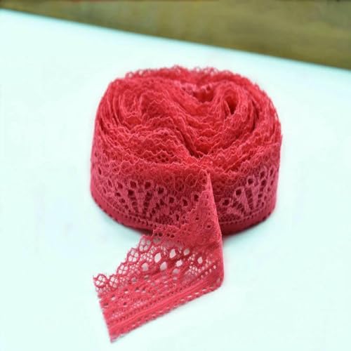 10 Yards elastisches Spitzenband zum Nähen, Stretchbesatz, 30 mm, afrikanischer Spitzenstoff, DIY-Stickerei, Kleidung, Kleiderdekoration, Rosarot, 10 Yards 10 Yards elastisches Spitzenband zum Nähen, Stretchbesatz, 30 mm, afrikanischer Spitzenstoff, DIY-Stickerei, Kleidung, Kleiderdekoration, Rosarot, 10 Yards von ZFISH
