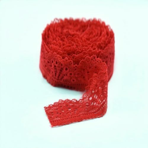 10 Yards elastisches Spitzenband zum Nähen, Stretchbesatz, 30 mm, afrikanischer Spitzenstoff, DIY-Stickerei, Kleidung, Kleiderdekoration, rot, 10 Yards 10 Yards elastisches Spitzenband zum Nähen, Stretchbesatz, 30 mm, afrikanischer Spitzenstoff, DIY-Stickerei, Kleidung, Kleiderdekoration, rot, 10 Yards von ZFISH