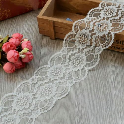 10 Yards schönes milchweißes Spitzenband Europäischer Stoff Spitze Nähen Stickerei Kleid Zubehör-Milchweiß_d 10 Yards schönes milchweißes Spitzenband Europäischer Stoff Spitze Nähen Stickerei Kleid Zubehör-Milchweiß_d von ZFISH