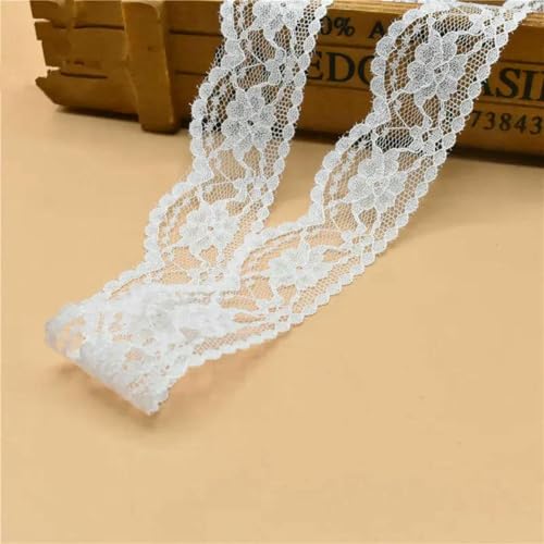 10 Yards weißes Spitzenband, breiter französischer afrikanischer Spitzenstoff zum Nähen von Kleidung, Besatz, Handarbeiten, Zubehör, bestickte Kleidung, Nr. 35, Breite 3,2 cm, 10 Yards 10 Yards weißes Spitzenband, breiter französischer afrikanischer Spitzenstoff zum Nähen von Kleidung, Besatz, Handarbeiten, Zubehör, bestickte Kleidung, Nr. 35, Breite 3,2 cm, 10 Yards von ZFISH