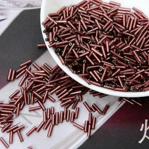 10 g/200 Stück, Größe 2 x 6 mm, bunt, Silberkern, tschechische Glasperlen, Röhre für Abstandshalter, Schmuckherstellung, Kleidungsstück, Nähzubehör, Bohnenviolett 10 g/200 Stück, Größe 2 x 6 mm, bunt, Silberkern, tschechische Glasperlen, Röhre für Abstandshalter, Schmuckherstellung, Kleidungsstück, Nähzubehör, Bohnenviolett von ZFISH