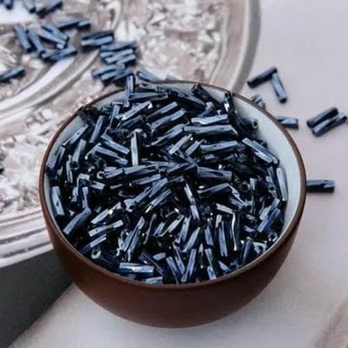 10 g/240 Stück, Größe 2 x 6 mm, Twist-Bugles, Glasperlen, lose Samen, Abstandshalter, Leptospira-Perlen, für die Schmuckherstellung, DIY-Kleidungsstück, Nähzubehör, Marineblau 10 g/240 Stück, Größe 2 x 6 mm, Twist-Bugles, Glasperlen, lose Samen, Abstandshalter, Leptospira-Perlen, für die Schmuckherstellung, DIY-Kleidungsstück, Nähzubehör, Marineblau von ZFISH