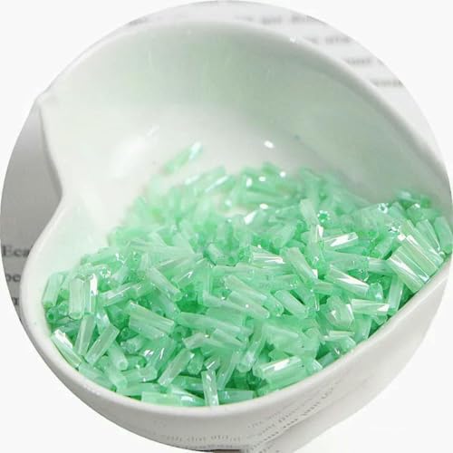 10 g neue 2 x 6 mm cremefarbene Spiralröhren-Glasperlen, lange Röhrenperlen, handgefertigt, DIY-Perlen, lose Perlen, Zubehör – 336 Creme, Fruchtgrün – 2 x 6, 10 g, 300 Stück 10 g neue 2 x 6 mm cremefarbene Spiralröhren-Glasperlen, lange Röhrenperlen, handgefertigt, DIY-Perlen, lose Perlen, Zubehör – 336 Creme, Fruchtgrün – 2 x 6, 10 g, 300 Stück von ZFISH
