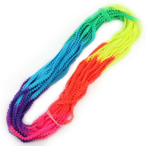 10 mm Pom-Pom-Spitzenbesatz, 4,5 m, gestricktes Pom-Pom-Fransenband, DIY-Nähmaterial, Hochzeitsfeier, Basteldekor, Kleidungszubehör, Regenbogen, 10 mm 10 mm Pom-Pom-Spitzenbesatz, 4,5 m, gestricktes Pom-Pom-Fransenband, DIY-Nähmaterial, Hochzeitsfeier, Basteldekor, Kleidungszubehör, Regenbogen, 10 mm von ZFISH