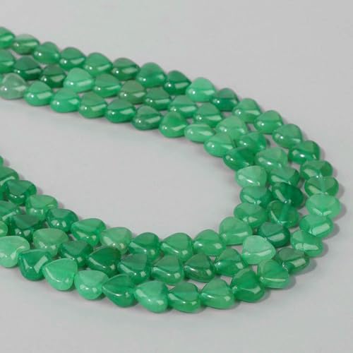 10 mm natürliche mehrfarbige Steinperle in Herzform, Tigerauge, Aventurin, Agat, lose Charm-Perlen zur Schmuckherstellung, DIY-Armband, 38 cm, Nr. 7, Aventurin, 10 mm, ca. 18 Stück 10 mm natürliche mehrfarbige Steinperle in Herzform, Tigerauge, Aventurin, Agat, lose Charm-Perlen zur Schmuckherstellung, DIY-Armband, 38 cm, Nr. 7, Aventurin, 10 mm, ca. 18 Stück von ZFISH