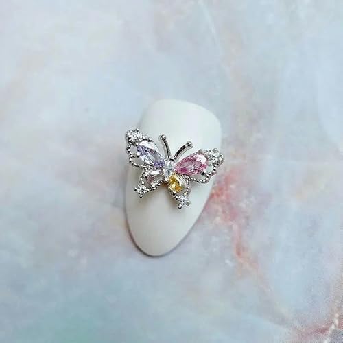 10 teile/los Luxus Große Rosa Schmetterling Zirkon Kristalle Metall Nägel Schmuck Dekorationen Nail art Zubehör Charms Teile Supplies-MG850-4 10 teile/los Luxus Große Rosa Schmetterling Zirkon Kristalle Metall Nägel Schmuck Dekorationen Nail art Zubehör Charms Teile Supplies-MG850-4 von ZFISH