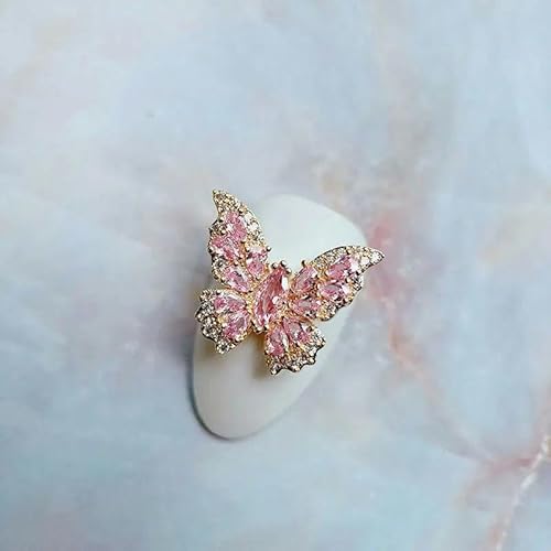 10 teile/los Luxus Große Rosa Schmetterling Zirkon Kristalle Metall Nägel Schmuck Dekorationen Nail art Zubehör Charms Teile Supplies-MG855-3 10 teile/los Luxus Große Rosa Schmetterling Zirkon Kristalle Metall Nägel Schmuck Dekorationen Nail art Zubehör Charms Teile Supplies-MG855-3 von ZFISH