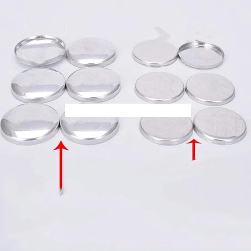 100 Sets 16L-90L Flache Rückseite Gestrickte bezogene runde Knöpfe Scrapbooking Stoffbezogene Knöpfe für DIY-Ohrringe/Haarschmuck-40L 24,0 mm 100 Sets von ZFISH
