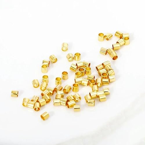 100 Stück/Lot 2 mm/2,5 mm/3 mm 14 K/18 K vergoldete Rohr-Crimp-Endperlenstopper zur Armbandherstellung, Schmuckherstellungszubehör-18 K vergoldet-100 Stück 100 Stück/Lot 2 mm/2,5 mm/3 mm 14 K/18 K vergoldete Rohr-Crimp-Endperlenstopper zur Armbandherstellung, Schmuckherstellungszubehör-18 K vergoldet-100 Stück von ZFISH