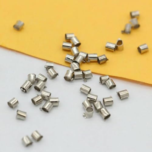 1000 Stück 2 x 2 mm, silberfarben vergoldet, bronzefarben, Kupferrohr, Quetschperlen, Schmuckzubehör, Stopper, Abstandshalter, Metall-Endperlen, Nickel 1000 Stück 2 x 2 mm, silberfarben vergoldet, bronzefarben, Kupferrohr, Quetschperlen, Schmuckzubehör, Stopper, Abstandshalter, Metall-Endperlen, Nickel von ZFISH