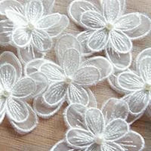 12 Stück Organza-Stickerei-Stoff-Spitzen-Patch-Besatz Kleidung 3D Perlen Blume Braut Hochzeitskleid DIY Applikation Spitzenstoff-55 mm 12 Stück Organza-Stickerei-Stoff-Spitzen-Patch-Besatz Kleidung 3D Perlen Blume Braut Hochzeitskleid DIY Applikation Spitzenstoff-55 mm von ZFISH