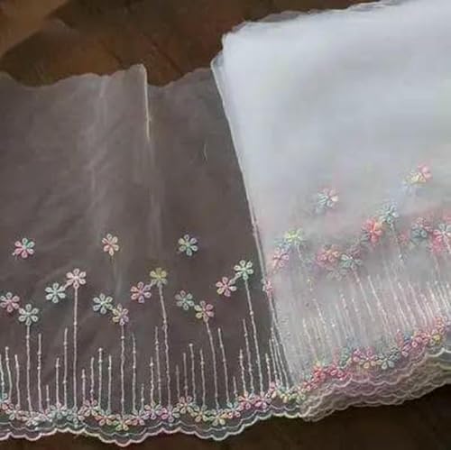 13 Meter Regenbogen-Bonbonblau, zart bestickte Spitzenbesatz zum Nähen von Kleidungsstücken, Zubehör, Spitzenstoff, Kleiderdekor, Großhandel, Regenbogen_f-13 Meter von ZFISH