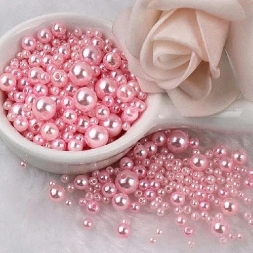 150 Stück bunte Kunstperlen mit Loch, 3–8 mm, runde Perlenkugeln aus Kunstharz, Abstandshalter, lose Perlen zum Selbermachen von Schmuck, Basteln, 06 Hellrosa, 3–8 mm, gemischte Farben 150 Stück bunte Kunstperlen mit Loch, 3–8 mm, runde Perlenkugeln aus Kunstharz, Abstandshalter, lose Perlen zum Selbermachen von Schmuck, Basteln, 06 Hellrosa, 3–8 mm, gemischte Farben von ZFISH