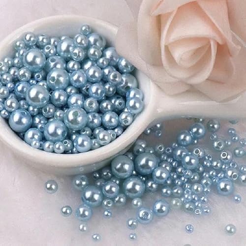 150 Stück bunte Kunstperlen mit Loch, 3–8 mm, runde Perlenkugeln aus Kunstharz, Abstandshalter, lose Perlen zum Selbermachen von Schmuck, Basteln, 10 hellblau, 3–8 mm, gemischte Farben 150 Stück bunte Kunstperlen mit Loch, 3–8 mm, runde Perlenkugeln aus Kunstharz, Abstandshalter, lose Perlen zum Selbermachen von Schmuck, Basteln, 10 hellblau, 3–8 mm, gemischte Farben von ZFISH