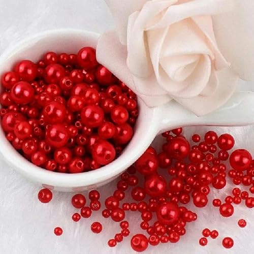 150 Stück bunte Kunstperlen mit Loch, 3–8 mm, runde Perlenkugeln aus Kunstharz, Abstandshalter, lose Perlen zum Selbermachen von Schmuck, Basteln, 17 rot, 3–8 mm, gemischte Farben 150 Stück bunte Kunstperlen mit Loch, 3–8 mm, runde Perlenkugeln aus Kunstharz, Abstandshalter, lose Perlen zum Selbermachen von Schmuck, Basteln, 17 rot, 3–8 mm, gemischte Farben von ZFISH