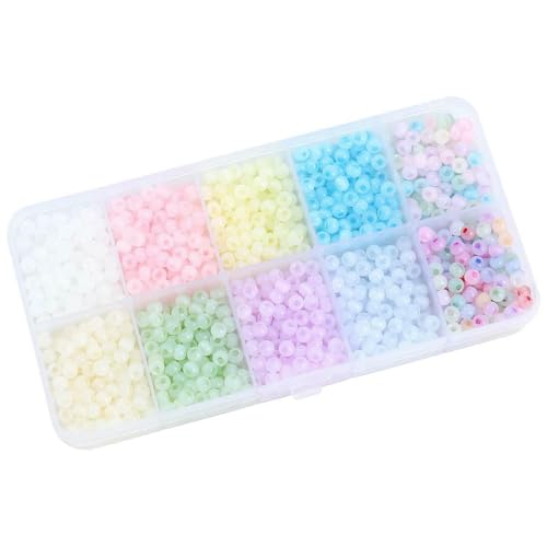 1500 Stück 4,0 mm Katzenaugen-Stein-Eisglasperlen, lose Abstandshalter, Rocailles-Perlen, Handarbeiten, DIY, handgefertigte Charms, Armbänder, Halsketten, Zubehör, 295-02, 4,0 mm, ca. 1500 Stück 4,0 mm Katzenaugen-Stein-Eisglasperlen, lose Abstandshalter, Rocailles-Perlen, Handarbeiten, DIY, handgefertigte Charms, Armbänder, Halsketten, Zubehör, 295-02, 4,0 mm, ca. von ZFISH