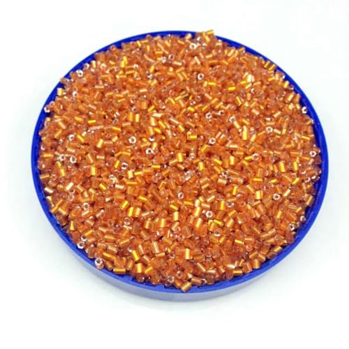16 g, 1000 Stück, 2 x 3,0 mm, bunt, mit Silber ausgekleidet, lose Abstandshalter, tschechische Glasperlen, handgefertigte Schmuckherstellung, DIY-Kleidungsperle, Orange4-Röhrchen 16 g, 1000 Stück, 2 x 3,0 mm, bunt, mit Silber ausgekleidet, lose Abstandshalter, tschechische Glasperlen, handgefertigte Schmuckherstellung, DIY-Kleidungsperle, Orange4-Röhrchen von ZFISH