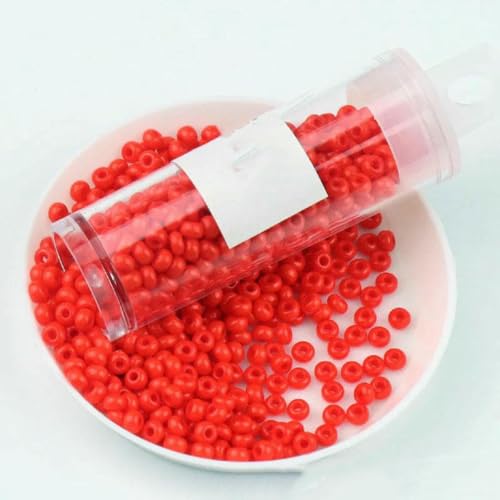 2/3/4,0 mm natürliche Farbe Glas Reis Perlen gleichmäßige und nicht verblassende Porzellan Perlen DIY Schmuck Armband Perle-Rot-3,0 mm 360 Stück 2/3/4,0 mm natürliche Farbe Glas Reis Perlen gleichmäßige und nicht verblassende Porzellan Perlen DIY Schmuck Armband Perle-Rot-3,0 mm 360 Stück von ZFISH