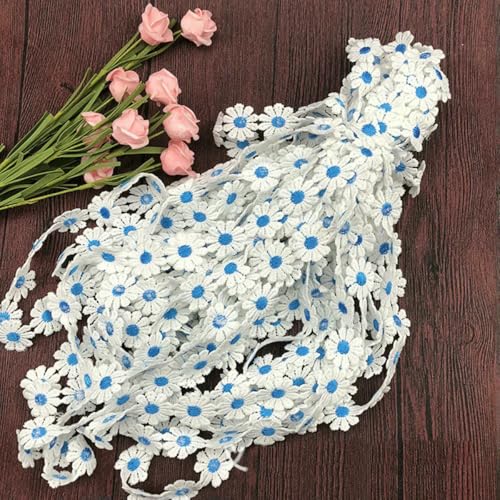 2,3 cm breiter, wunderschöner bestickter Spitzenstoff mit 3D-Blumen, Spitzenband, Kleiderkragen, Hüte, Kopfbedeckungen, Nähbesatz, Dekor – Spitze, Seeblau, 2 Yard 2,3 cm breiter, wunderschöner bestickter Spitzenstoff mit 3D-Blumen, Spitzenband, Kleiderkragen, Hüte, Kopfbedeckungen, Nähbesatz, Dekor – Spitze, Seeblau, 2 Yard von ZFISH