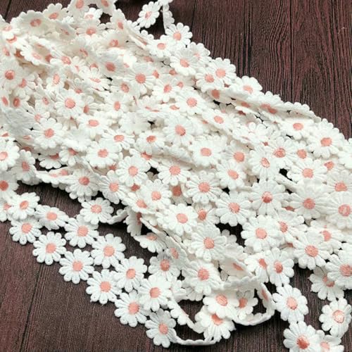 2,3 cm breiter, wunderschöner bestickter Spitzenstoff mit 3D-Blumen, Spitzenband, Kleiderkragen, Hüte, Kopfbedeckungen, Nähbesatz, Dekor – Spitze xueya, 4 Yard 2,3 cm breiter, wunderschöner bestickter Spitzenstoff mit 3D-Blumen, Spitzenband, Kleiderkragen, Hüte, Kopfbedeckungen, Nähbesatz, Dekor – Spitze xueya, 4 Yard von ZFISH