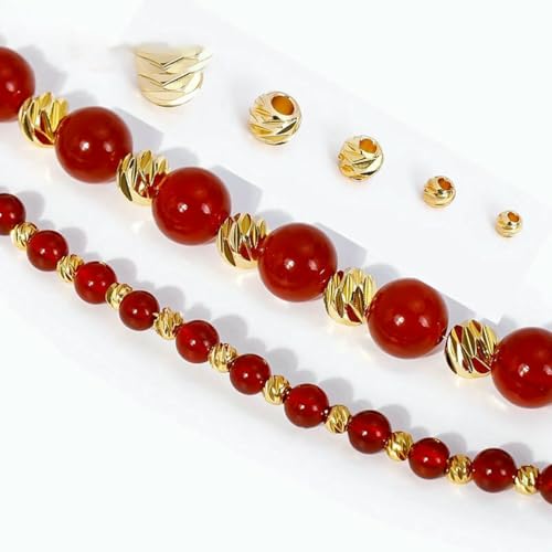 2,5–6 mm Trenner für Perlen, 18 Karat vergoldete Abstandsperlen, Zubehör für Armbänder, Perlen mit Schnittmuster, DIY-Halsketten-Zubehör, 18 Karat vergoldet, 6 mm, 30 Stück 2,5–6 mm Trenner für Perlen, 18 Karat vergoldete Abstandsperlen, Zubehör für Armbänder, Perlen mit Schnittmuster, DIY-Halsketten-Zubehör, 18 Karat vergoldet, 6 mm, 30 Stück von ZFISH