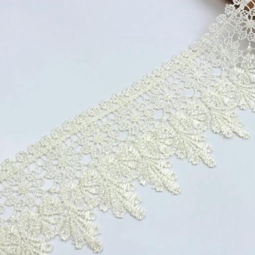 2/5 Yards/Lot Hochwertiges Polyester-Spitzenband, wasserlöslich, bestickte Spitzenbesätze, Heimtextilien-Verzierung, DIY-Nähmaterial, 5 Beige, 2 Stück 2/5 Yards/Lot Hochwertiges Polyester-Spitzenband, wasserlöslich, bestickte Spitzenbesätze, Heimtextilien-Verzierung, DIY-Nähmaterial, 5 Beige, 2 Stück von ZFISH