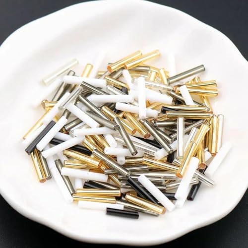 2,5 x 15 mm lange tschechische Glasperlen 8/0, manuelles Schneiden, Signalröhren-Charms, Abstandsperlen für die Schmuckherstellung, DIY-Armband, Halskette, Mix Schwarz Weiß, 2,5 x 15 mm, 70 Stück 2,5 x 15 mm lange tschechische Glasperlen 8/0, manuelles Schneiden, Signalröhren-Charms, Abstandsperlen für die Schmuckherstellung, DIY-Armband, Halskette, Mix Schwarz Weiß, 2,5 x 15 mm, 70 Stück von ZFISH