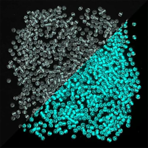 2 3 4,0 mm leuchtende Glasperlen, leuchtend in der Nacht, runde Abstandsperlen für handgefertigtes Schmuckzubehör zum Selbermachen, CGN-4,0 mm, ca. 150 Stück von ZFISH