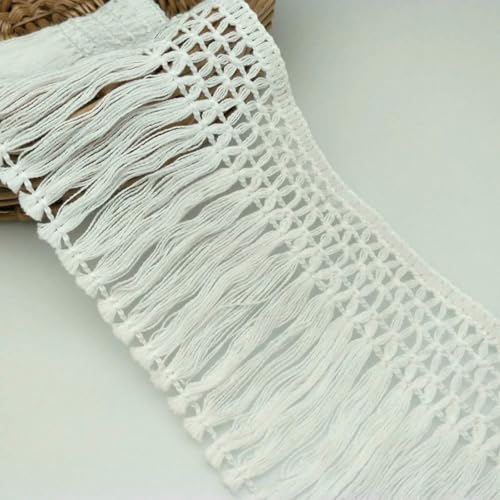 2 Yards/Lot 10 cm beige-weißer Baumwollfadenstreifen Fransen-Spitzenbesatz DIY-Kleidungszubehör Quaste Kleidung Kissen Heimdekoration-Weiß-2 Yards 2 Yards/Lot 10 cm beige-weißer Baumwollfadenstreifen Fransen-Spitzenbesatz DIY-Kleidungszubehör Quaste Kleidung Kissen Heimdekoration-Weiß-2 Yards von ZFISH