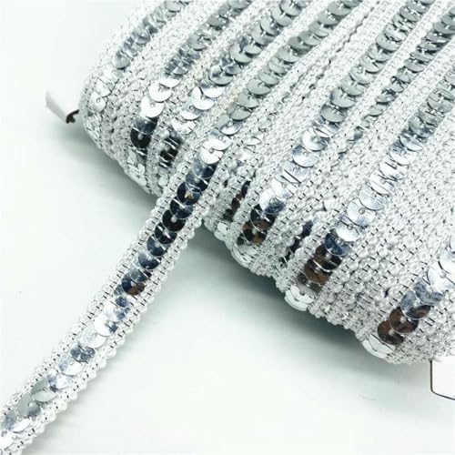 2 Yards/Lot 12 mm Paillettenband Spitzenbesatz Pailletten Nähstoff für Kleider Kleidung Kopfschmuck Braut Hochzeit Nähzubehör-03 2 Yards/Lot 12 mm Paillettenband Spitzenbesatz Pailletten Nähstoff für Kleider Kleidung Kopfschmuck Braut Hochzeit Nähzubehör-03 von ZFISH