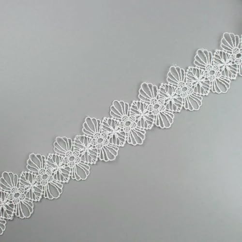 2 Yards/Lot Lösliches weißes handgemachtes Spitzenband bestickt Schleife Quaste Spitzenbesatz für Kleidung Kleid Vorhang Sofa Tischdekoration-6 2 Yards/Lot Lösliches weißes handgemachtes Spitzenband bestickt Schleife Quaste Spitzenbesatz für Kleidung Kleid Vorhang Sofa Tischdekoration-6 von ZFISH