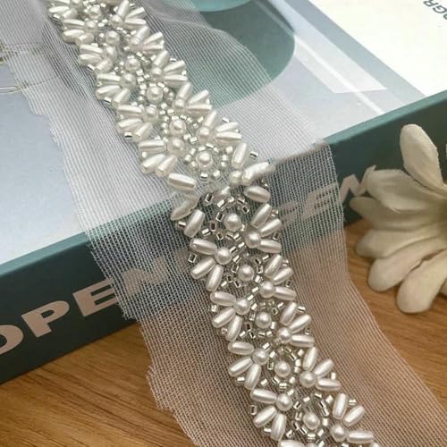 2 Yards Perlenbesatz, weiße Netzstickerei, Perlenbesatz, Band, Streifen, Spitze, Kleidungsstück, Nähzubehör, Stil 10-2 Yards Preis 2 Yards Perlenbesatz, weiße Netzstickerei, Perlenbesatz, Band, Streifen, Spitze, Kleidungsstück, Nähzubehör, Stil 10-2 Yards Preis von ZFISH