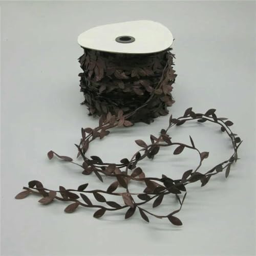 2 Yards Spitzenband, 25 mm, weißer Spitzenstoff, zum Nähen von Unterwäsche, DIY-Kleidungszubehör, Kaffee von ZFISH