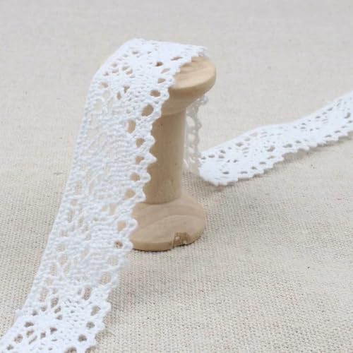 2 cm, 5 Yards, weiß, beige, schwarz, Baumwollband, zum Selbernähen, Spitzenstoff, handgefertigt, Hochzeitsbastelzubehör, weiß 2 cm, 5 Yards, weiß, beige, schwarz, Baumwollband, zum Selbernähen, Spitzenstoff, handgefertigt, Hochzeitsbastelzubehör, weiß von ZFISH