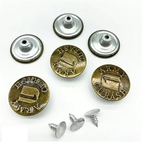 20 Stück 20 mm Bronze Mode Metall Jeansknopf Ösenknopf für Kleidungsstück Hosen Nähen Kleidung Zubehör Handmade-06 20 Stück 20 mm Bronze Mode Metall Jeansknopf Ösenknopf für Kleidungsstück Hosen Nähen Kleidung Zubehör Handmade-06 von ZFISH