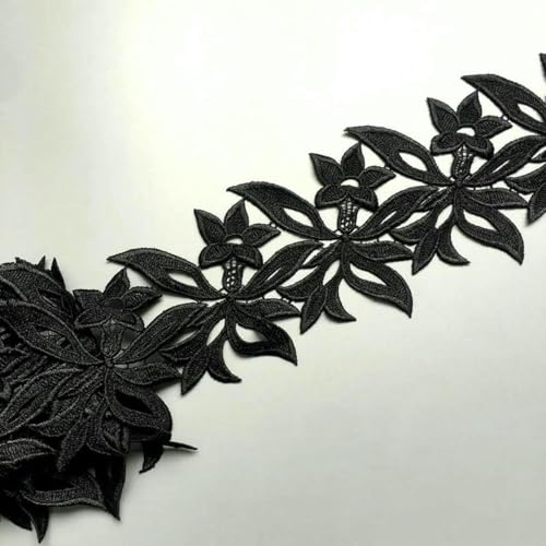 20 Yards, 12 cm, Farben Weiß, bestickter wasserlöslicher Spitzenstoff, DIY-Kleidungszubehör, Spitzenbesatz, Nähhandwerk, 1 Yard Schwarz, 20 Yards 20 Yards, 12 cm, Farben Weiß, bestickter wasserlöslicher Spitzenstoff, DIY-Kleidungszubehör, Spitzenbesatz, Nähhandwerk, 1 Yard Schwarz, 20 Yards von ZFISH
